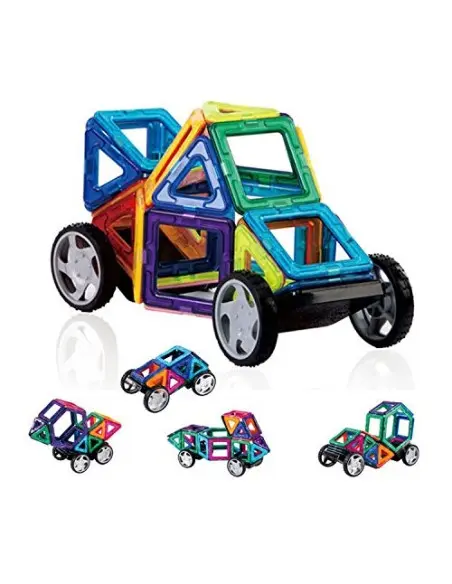 Magnetic building block set - 46 construction, learning and educational pieces for children from 3 years — photo 2
