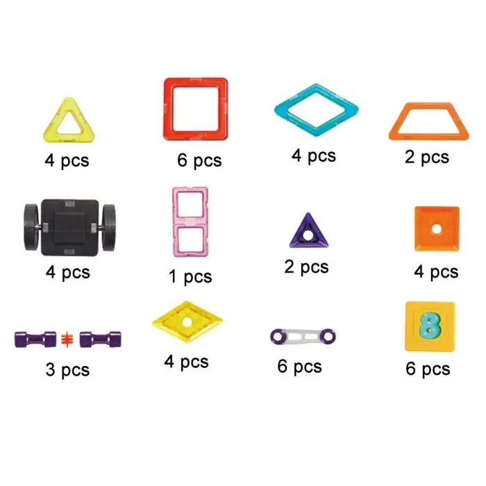Jeu de blocs magnétiques - 46 pièces de construction