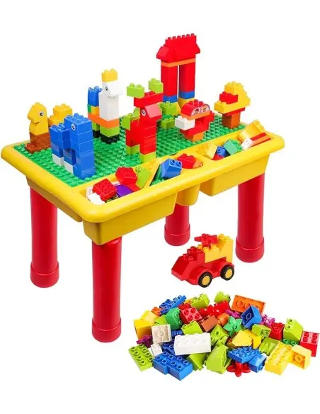 Table avec des blocs de construction - 56 pièces Jouet - Maroc