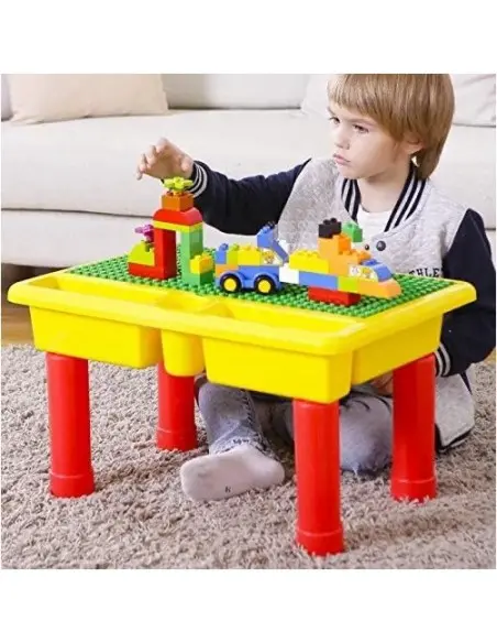 Table avec des blocs de construction - 56 pièces Jouet - Maroc