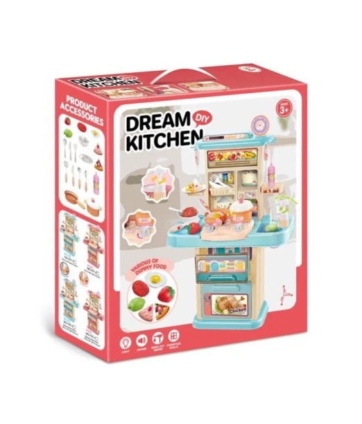 Deluxe children's play kitchen set with accessories
