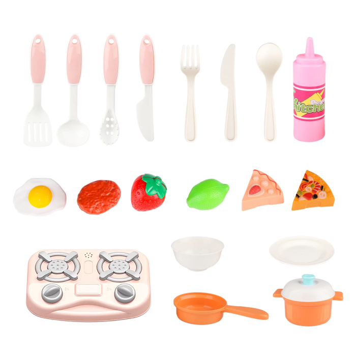 Kit de jeu de cuisine Deluxe pour enfants avec accessoires