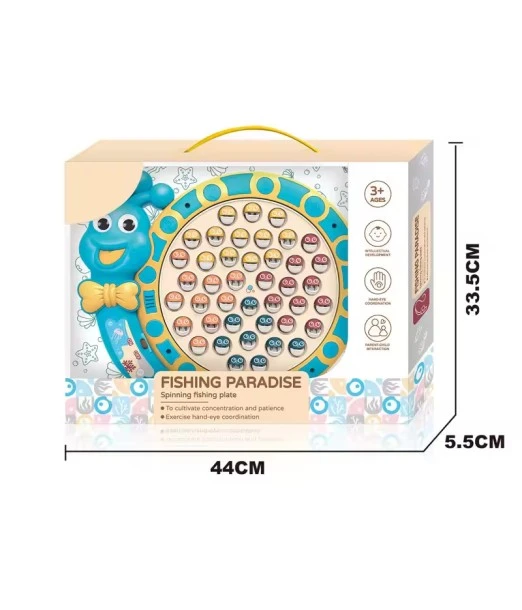 Interactive fishing game with 4 rods 2