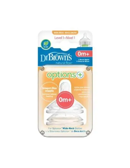 Dr Brown's 2 Tétines Cole Large 0mois+ Tétines - Dr Brown's