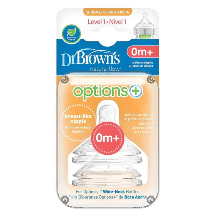Dr Brown's 2 Tétines Cole Large 0mois+ Tétines - Dr Brown's