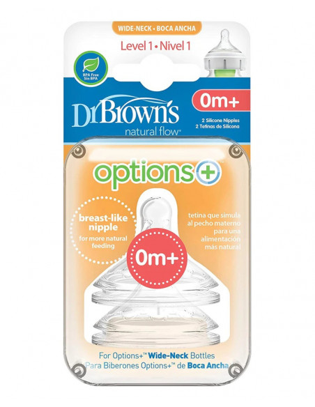 Dr Brown's 2 Tétines Cole Large 0mois+ Tétines - Dr Brown's
