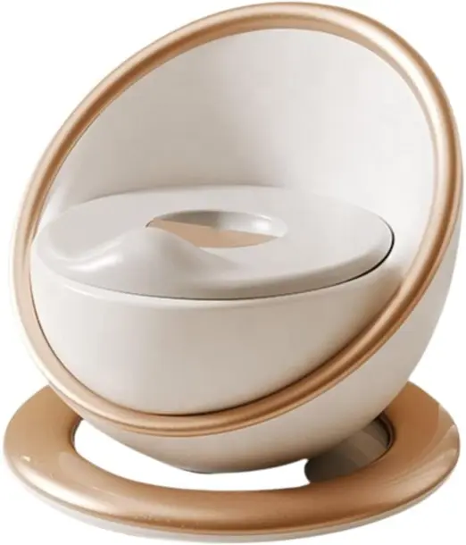 Pot de Toilette Bébé Coque Deluxe - Doré Pot & Réducteur - 