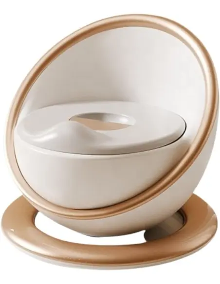 Pot de Toilette Bébé Coque Deluxe - Doré Pot & Réducteur - 