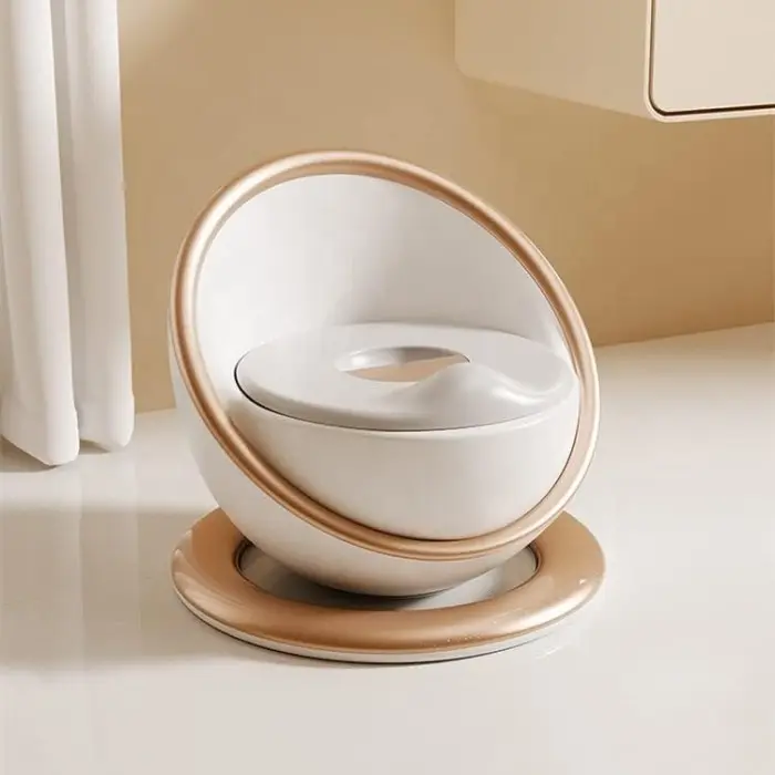 Pot de Toilette Bébé Coque Deluxe - Doré Pot & Réducteur - 