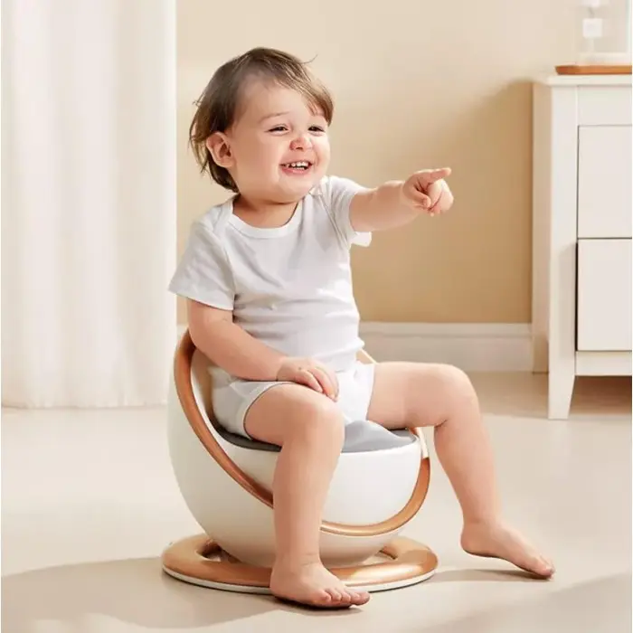 Pot de Toilette Bébé Coque Deluxe - Doré Pot & Réducteur - 