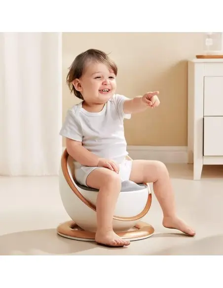 Pot de Toilette Bébé Coque Deluxe - Doré Pot & Réducteur - 