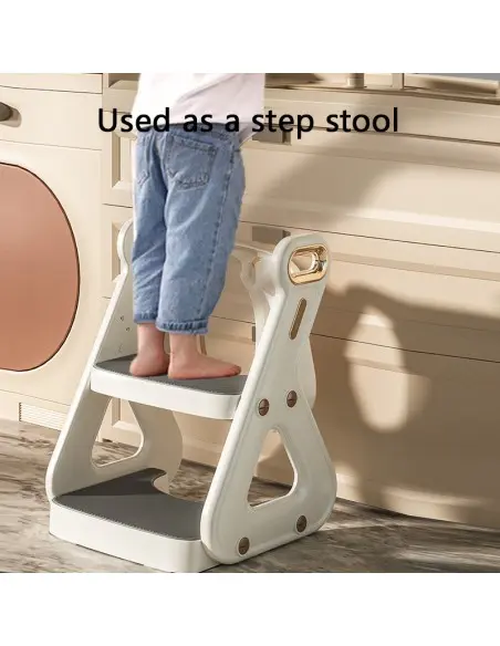 Réducteur de toilette avec Echelle et Poignée - Blanc Pot &