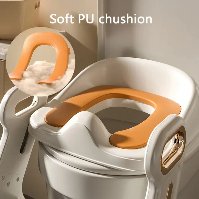 Réducteur de toilette avec Echelle et Poignée - Blanc Pot &