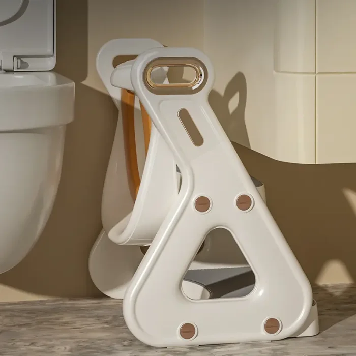 Réducteur de toilette avec Echelle et Poignée - Blanc Pot &