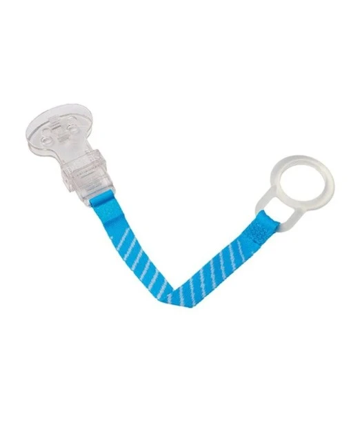 Dr Brown's pacifier clip - blue