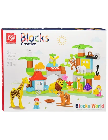 Set de blocs de construction - Savane 78 pièces - 3ans+ Jouet 