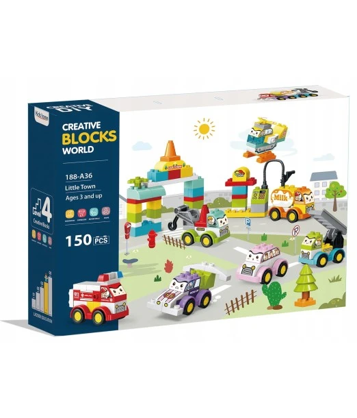 Vehicle building blocks, 150 pieces, from 3 years