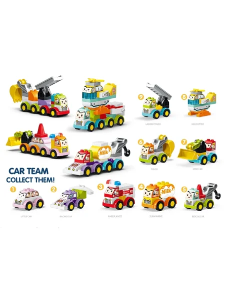 Vehicle building blocks, 150 pieces, from 3 years — photo 3