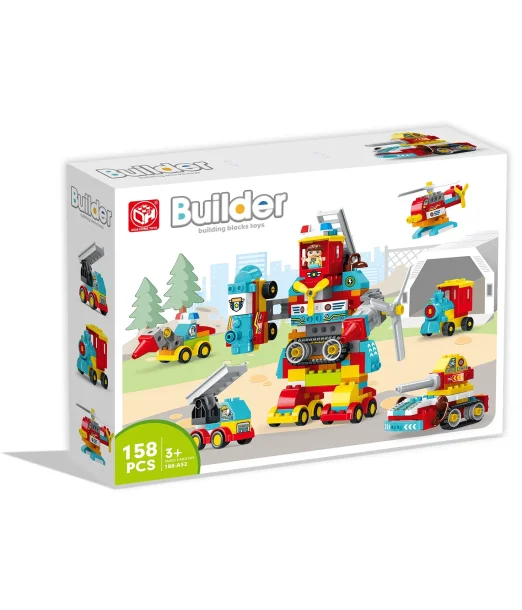 Set de blocs de construction Robot - 158 pièces - 3ans+ Jouet 