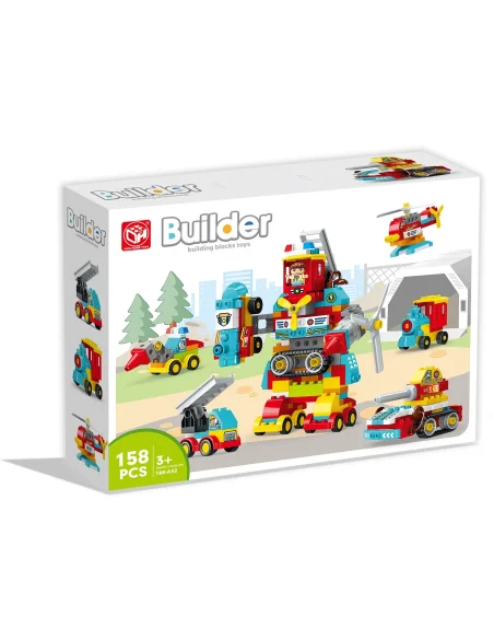 Set de blocs de construction Robot - 158 pièces - 3ans+ Jouet 
