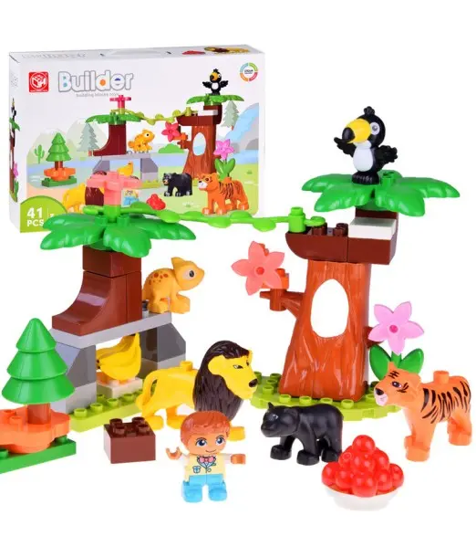 Set de blocs de construction Jungle - 41 pièces - 3ans+ Jouet 2