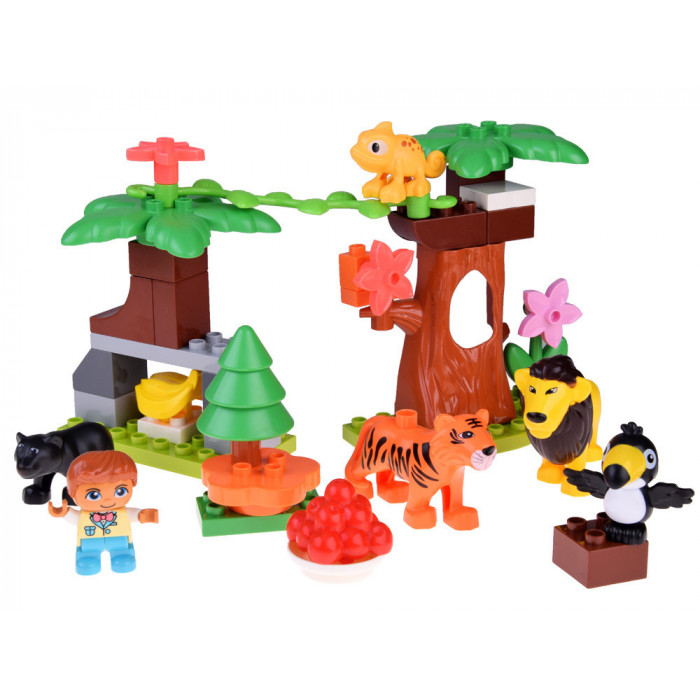 Set de blocs de construction Jungle - 41 pièces - 3ans+ Jouet 