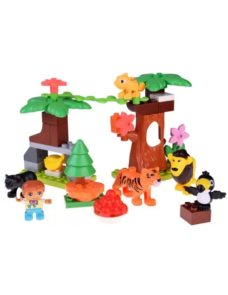 Set de blocs de construction Jungle - 41 pièces - 3ans+ Jouet 