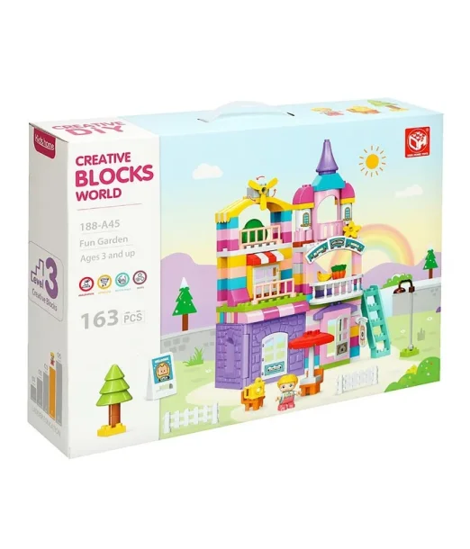 Set de blocs de construction Fun Garden - 163 pièces - 3ans+
