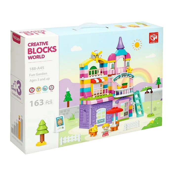 Set de blocs de construction Fun Garden - 163 pièces - 3ans+