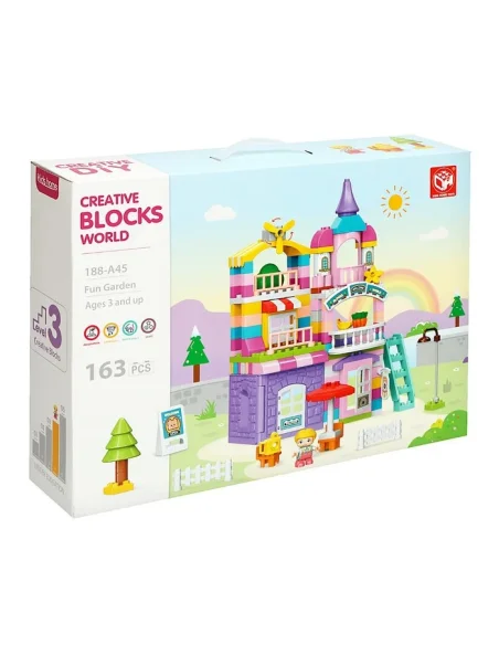 Set de blocs de construction Fun Garden - 163 pièces - 3ans+