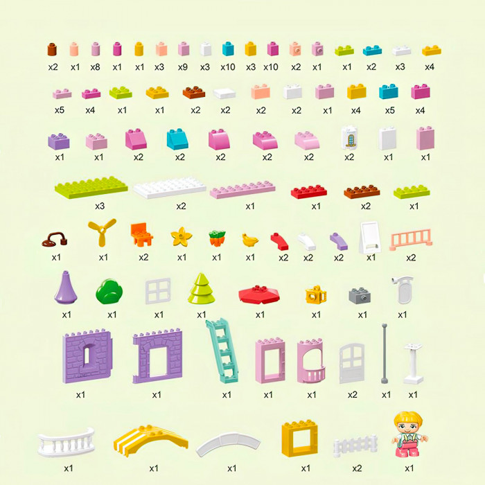 Set de blocs de construction Fun Garden - 163 pièces - 3ans+