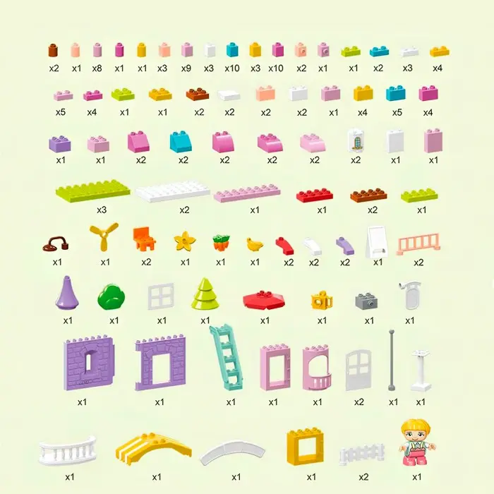 Set de blocs de construction Fun Garden - 163 pièces - 3ans+