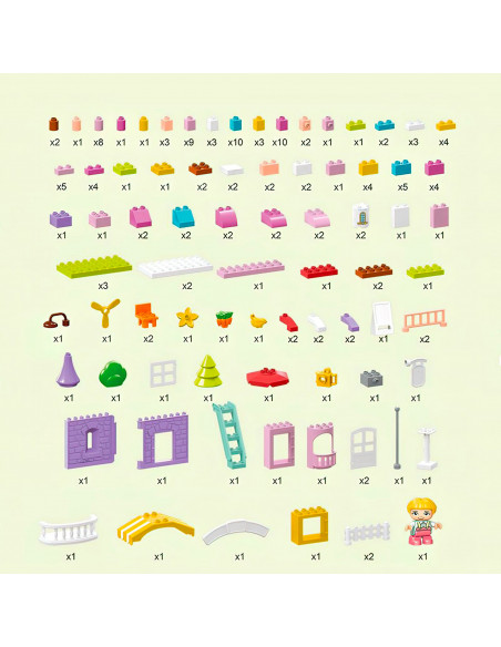 Set de blocs de construction Fun Garden - 163 pièces - 3ans+