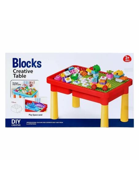 Table with building blocks - 56 pieces