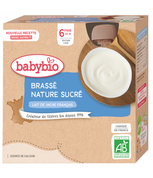 Babybio Brassé Nature Sucré 4x85g Céréales & Compotes -