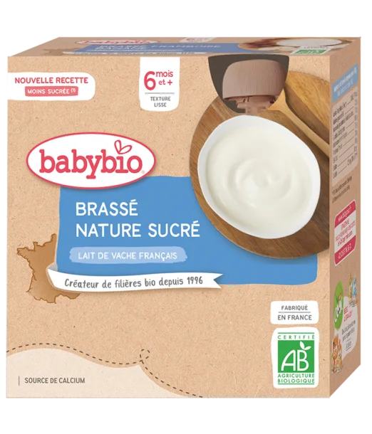Babybio Brassé Nature Sucré 4x85g Céréales & Compotes -