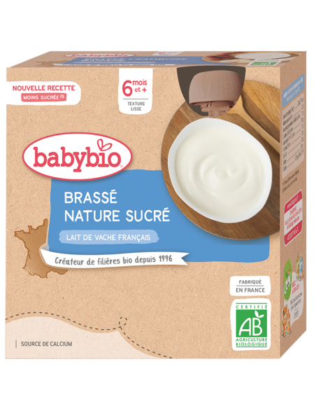 Babybio Brassé Nature Sucré 4x85g Céréales & Compotes -