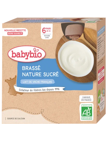 Babybio plain sweetened stirred yoghurt 4x85g
