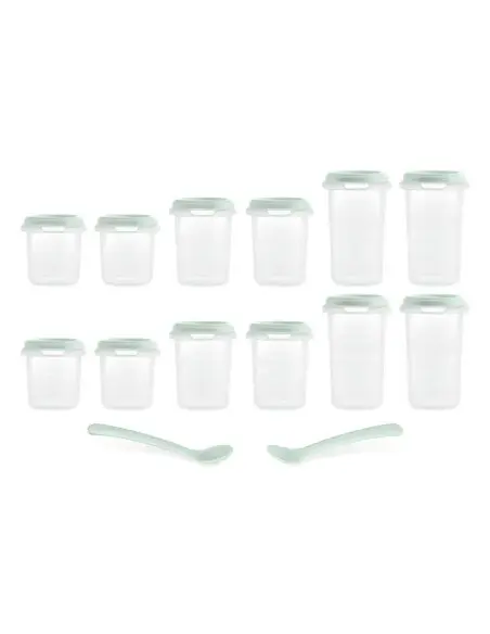 Miniland Set 12 pots de conservation Mint Vaisselle bébé -