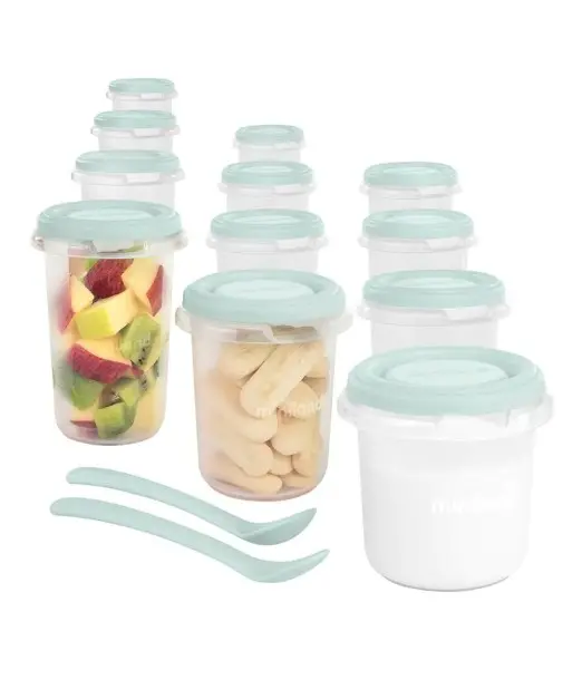 Miniland Set 12 pots de conservation Mint Vaisselle bébé - 2