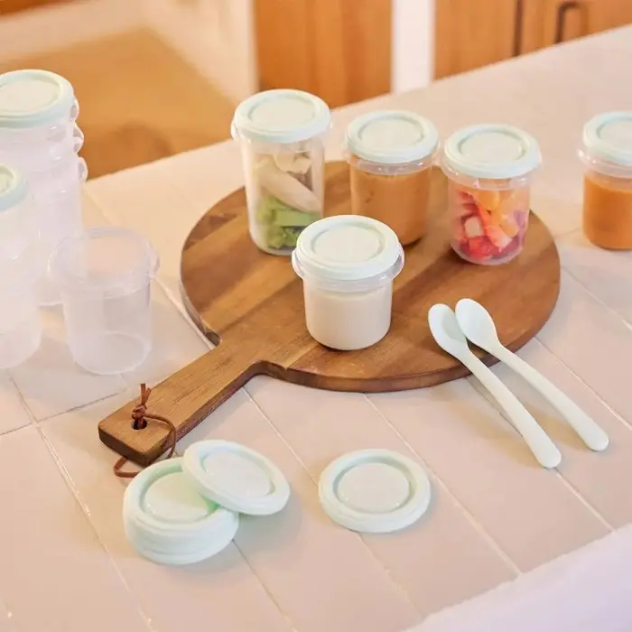 Miniland Set 12 pots de conservation Mint Vaisselle bébé -