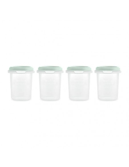 Miniland Set 4 pots de conservation Mint Vaisselle bébé -