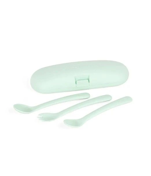 Miniland silicone cutlery — Mint