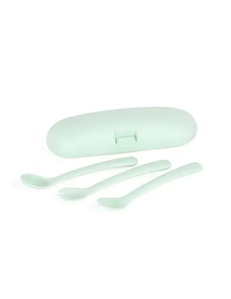 Miniland Couverts en silicone - Mint Vaisselle bébé - Miniland