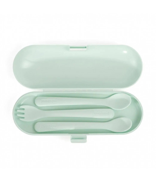 Miniland Couverts en silicone - Mint Vaisselle bébé - Miniland 2