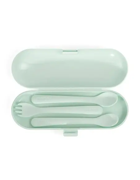 Miniland Couverts en silicone - Mint Vaisselle bébé - Miniland