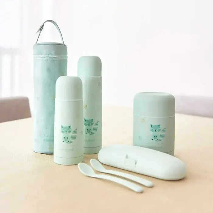 Miniland Couverts en silicone - Mint Vaisselle bébé - Miniland