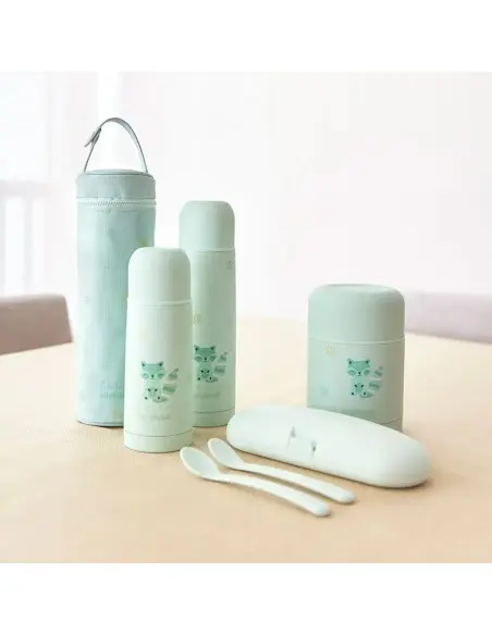 Miniland Couverts en silicone - Mint Vaisselle bébé - Miniland