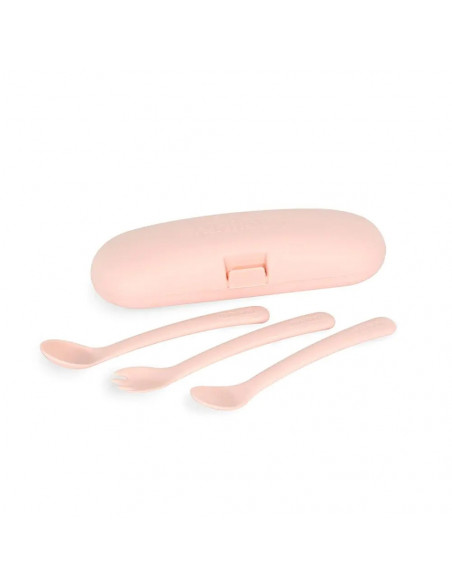 Miniland Couverts en silicone - Candy Vaisselle bébé -