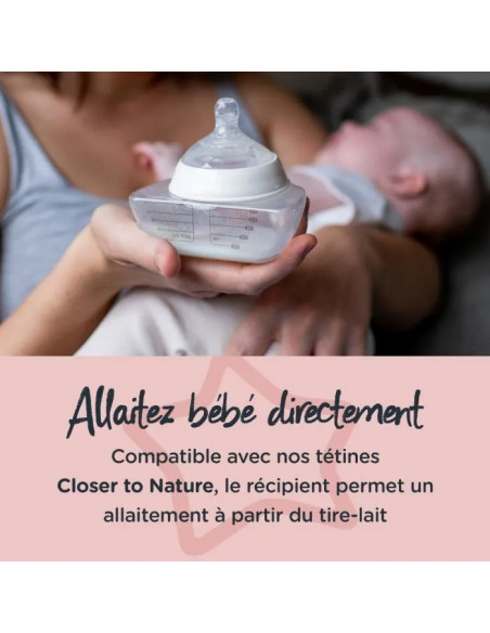 Tommee Tippee Tire-lait portable Made for Me Double + 2